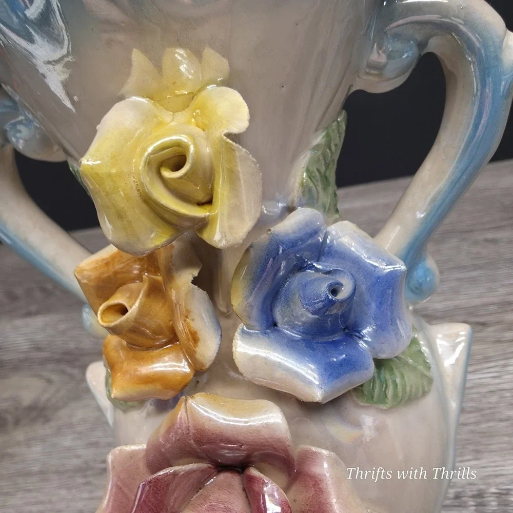 Vintage‎ Lusterware Flower Vase - 8 3/4